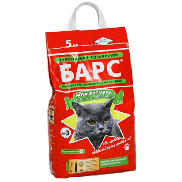 Барс №3 Стандарт Лаванда грудкуючий наповнювач для котячого туалету 5 кг (00221)